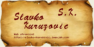 Slavko Kuruzović vizit kartica